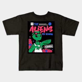 The Aliens Are Coming Kids T-Shirt